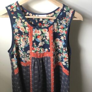 DR2 Daniel Rainn Floral Tank Blouse